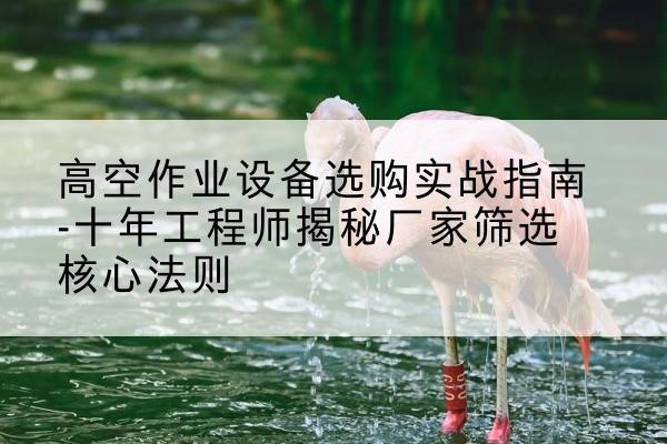 乐都剪叉式升降机厂家-高空作业设备选购实战指南-十年工程师揭秘厂家筛选核心法则